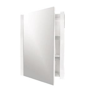 Luxo Marbre Relax 17.75-in x 31.5-in White Mirror Medicine Cabinet