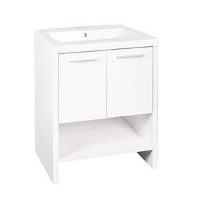 Luxo Marbre Relax 24.25-in White Bathroom Vanity with Marble Top