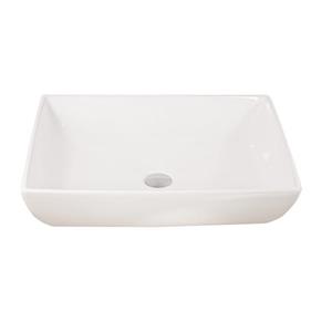 Luxo Marbre White Rectangular 23.5-in 1-hole Rectangular Sink