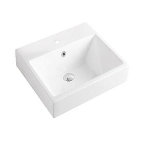 Lavabo carré encastré Luxo Marbre, 20,5