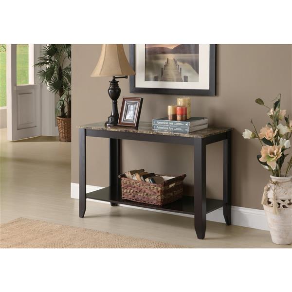 Monarch 44-in x 28.75-in Brown Composite Accent Table