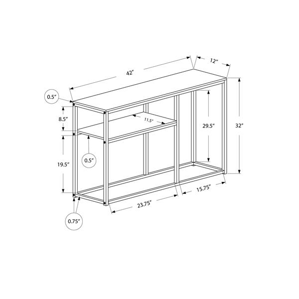 Monarch 42-in x 32-in Gray Composite Accent Table