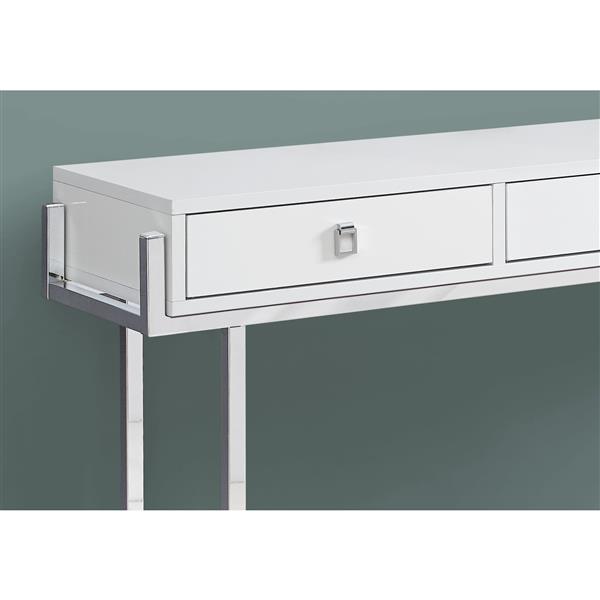 Monarch 48-in x 31.75-in White Composite Accent Table