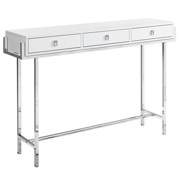 Monarch 48-in x 31.75-in White Composite Accent Table