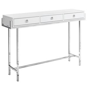 Monarch 48-in x 31.75-in White Composite Accent Table