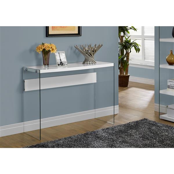 Monarch 44-in x 32-in White Composite Accent Table