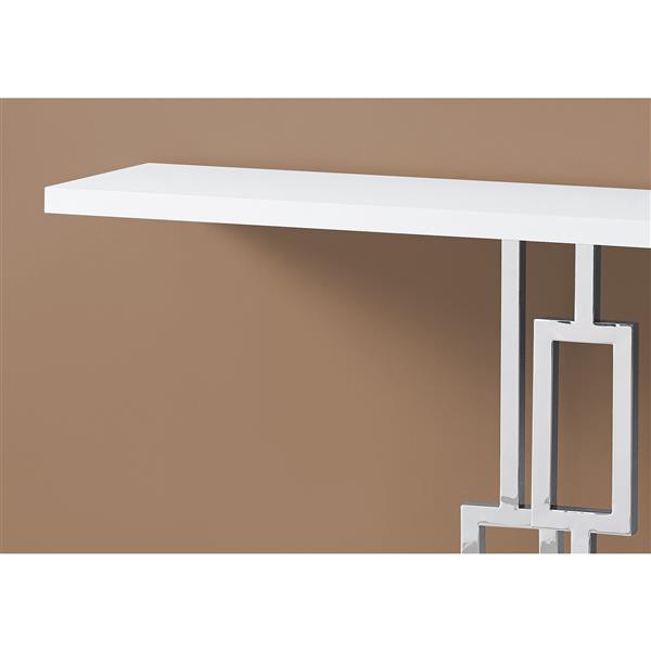 Monarch 47.25-in x 31.75-in White Composite Accent Table