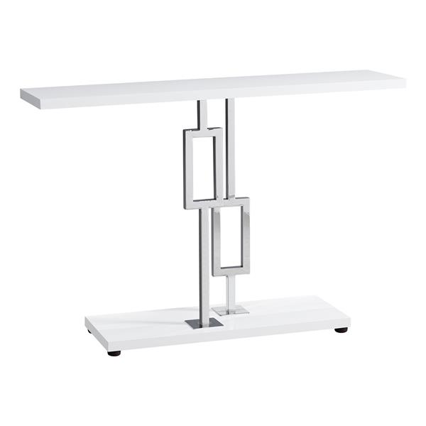 Monarch 47.25-in x 31.75-in White Composite Accent Table