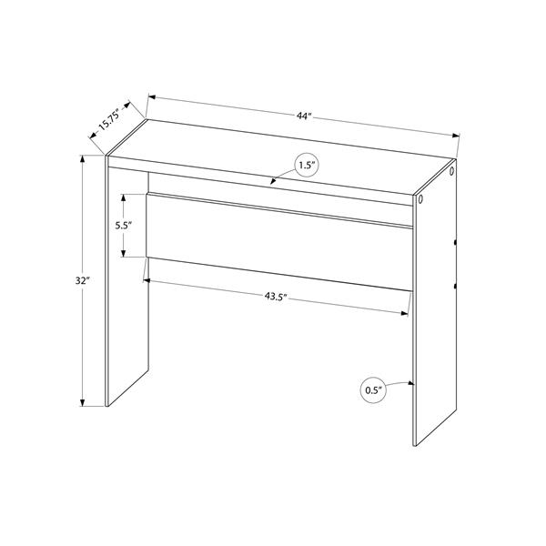 Monarch 44-in x 32-in Gray Accent Table