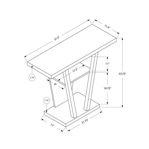 Monarch 31.5-in x 33.75-in Composite White Accent Table