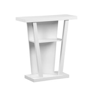 Monarch 31.5-in x 33.75-in Composite White Accent Table