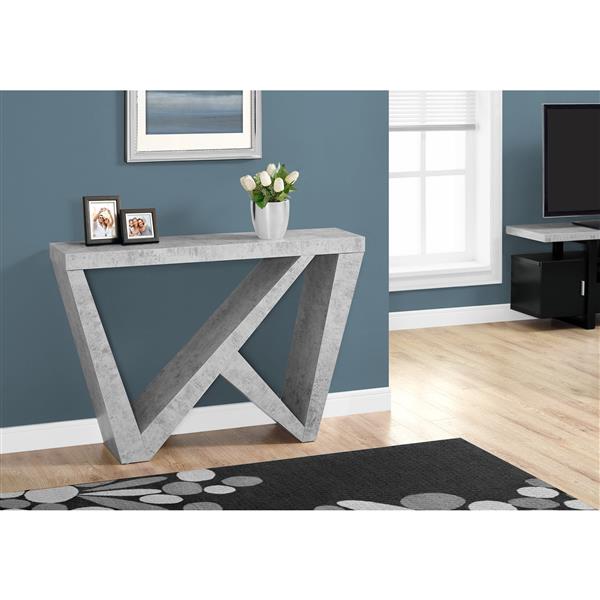 Monarch 47.25-in x 32-in Gray Composite Accent Table
