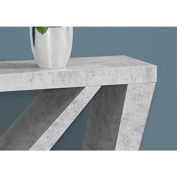 Monarch 47.25-in x 32-in Gray Composite Accent Table