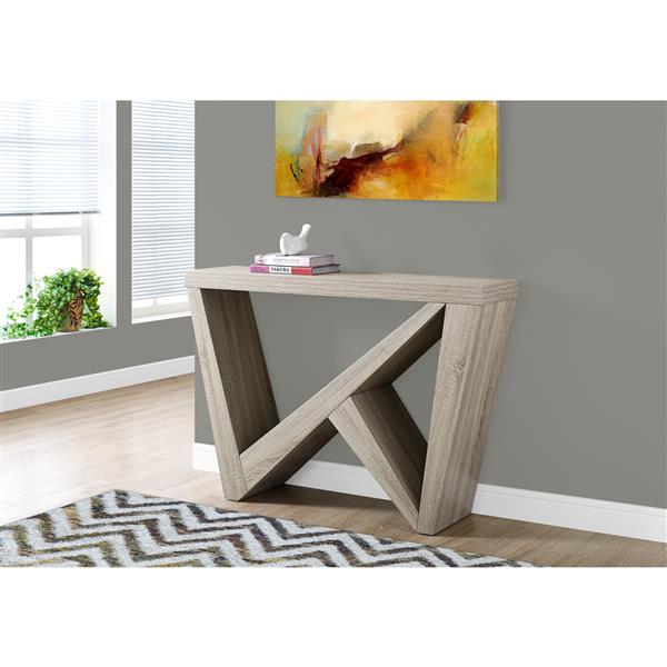 Monarch 47.25-in x 32-in Dark Taupe Accent Table