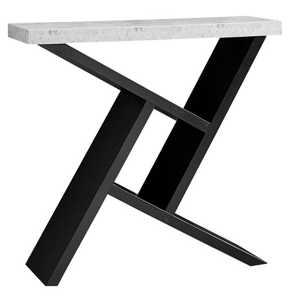 Monarch 35.5-in x 34-in Black Composite Accent Table