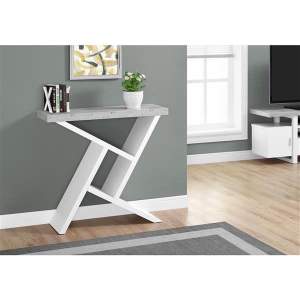 Monarch 35.5-in x 34-in White Composite Accent Table