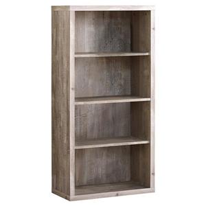 Bibliothèque Monarch, 23,75 po x 47,5 po, bois, taupe