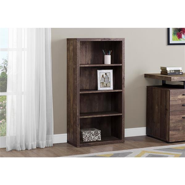 Monarch 23.75 x 47.5-in Wood Brown Bookcase