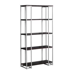 Monarch 62-in x 32-in x 12.50 Metal Cappacino Bookcase