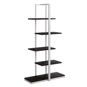 Monarch 60-in x 32-in x 13-in Cappacino Metal Bookcase