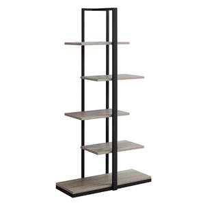 Monarch 60-in x 13-in Brown Metal Bookcase