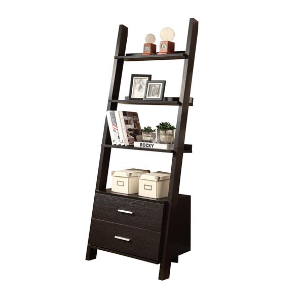 Monarch 25.5 x 69-in Wood Cappuccino Bookcase