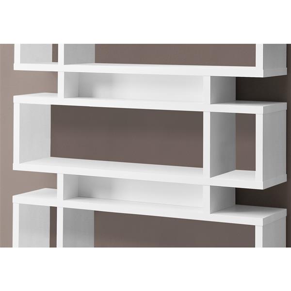 Monarch 47.25 x 54.75-in Wood White Bookcase