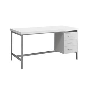 Monarch  60-in x 31-in White Office Desk