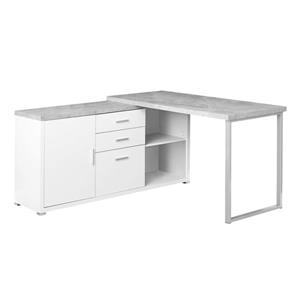 Monarch 57-in x 29.75-in White L-Shaped Computer Desk