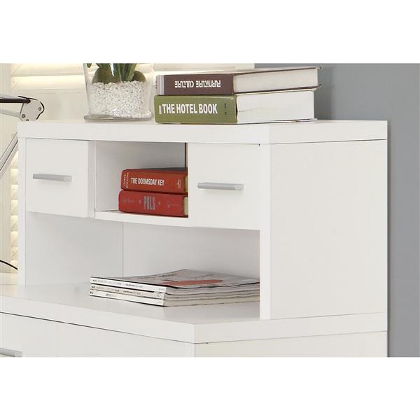 Monarch  62.75-in x 44.75-in White L-Shaped Home Office Desk