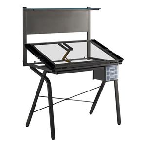 Monarch 40.75-In x 55.75-In Grey Computer Desk