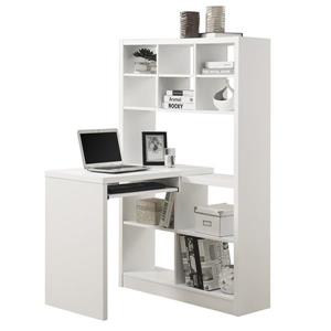 Bureau d'ordinateur Monarch, 35,5" x 60", bois, blanc