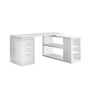 Monarch  60-in x 29-in White Left or Right Facing Corner Desk
