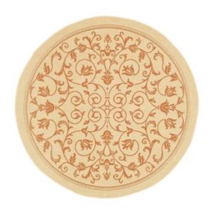 Safavieh CY2098-3201 Courtyard Area Rug, Natural / Terracott