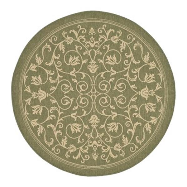 Safavieh CY2098-1E06 Courtyard Area Rug, Olive / Natural,CY2