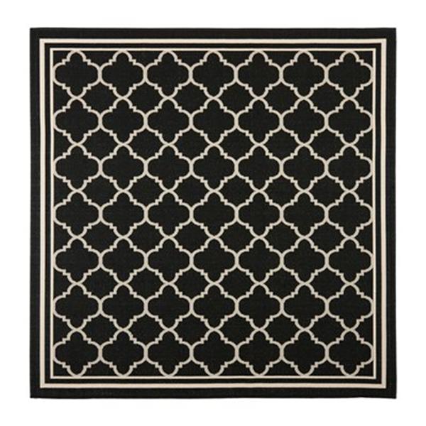 Safavieh CY6918-226 Courtyard Indoor/Outdoor Area Rug, Black