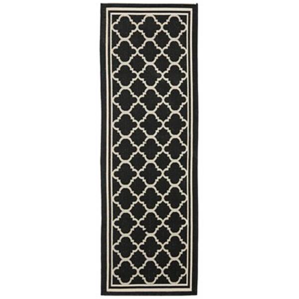 Safavieh CY6918-226 Courtyard Indoor/Outdoor Area Rug - Black - 2-ft x 20-ft