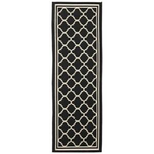 Safavieh CY6918-226 Courtyard Indoor/Outdoor Area Rug - Black - 2-ft x 20-ft