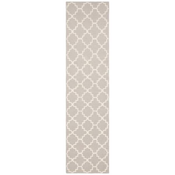 Safavieh Dhurries 2-ft-6-in X 10-ft Runner Rug (Gray/Ivory)