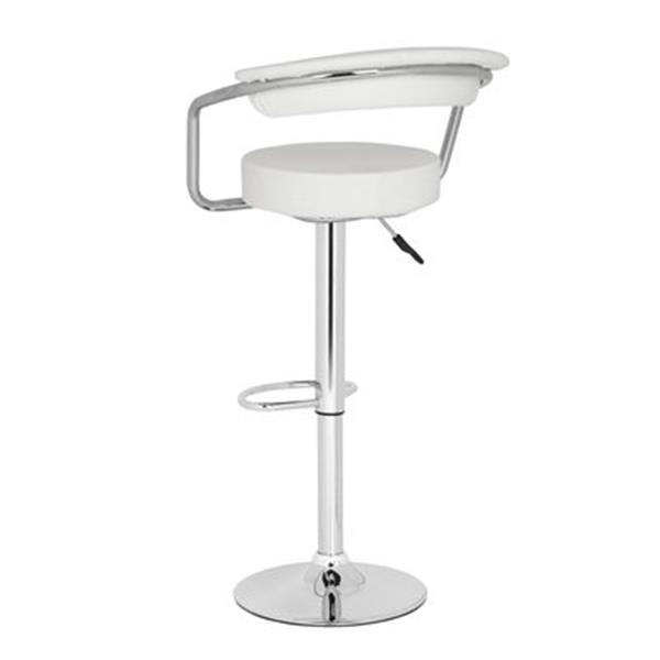 Safavieh Angus 25.20-in White PVC/ Stainless Steel Bar Stool