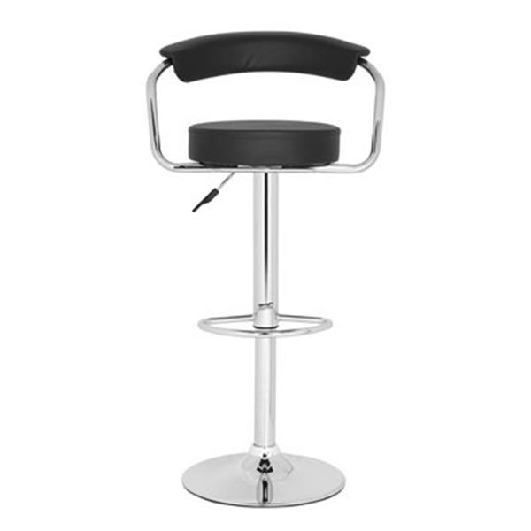 Safavieh Angus 25.20-in Black PVC Bar Stool