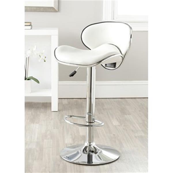 Safavieh Shambi 20.10-in White PVC Bar Stool