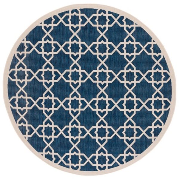 Safavieh Courtyard Navy and Beige Area Rug,CY6032-268-7R