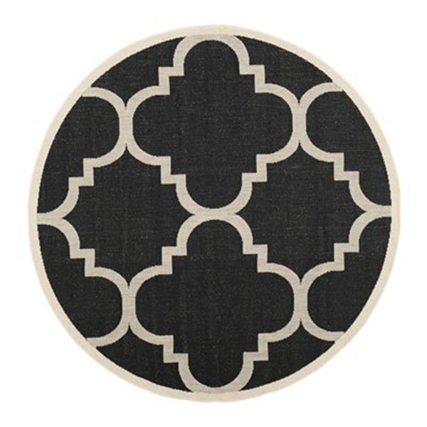 Safavieh Courtyard Black and Beige Area Rug,CY6243-266-7R