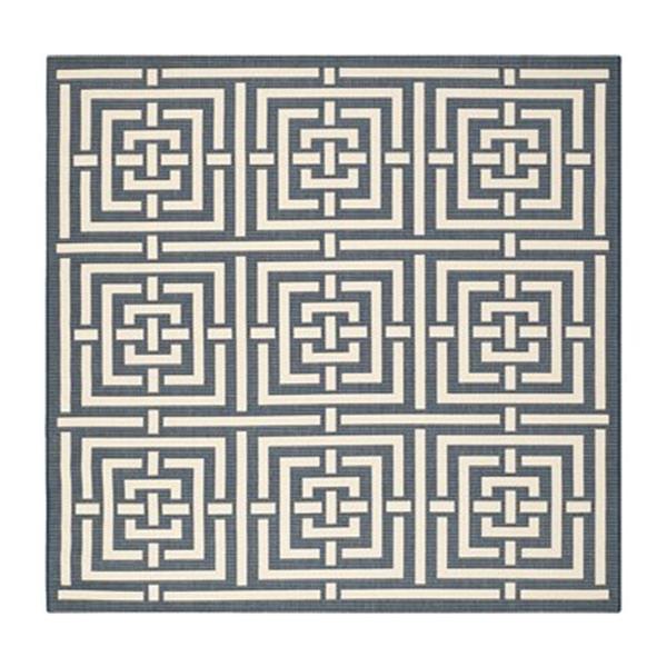 Safavieh CY6937-268 Courtyard Navy and Beige Area Rug,CY6937