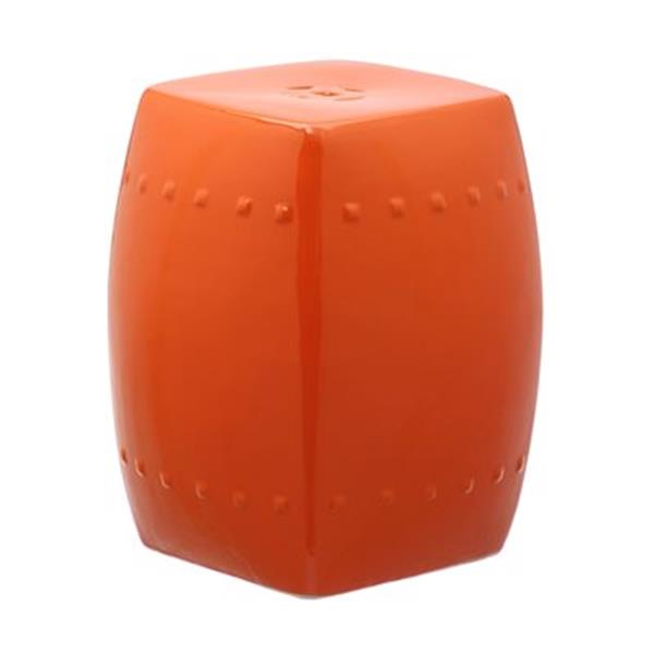 Safavieh Villa 17-in Orange Ceramic Garden Stool