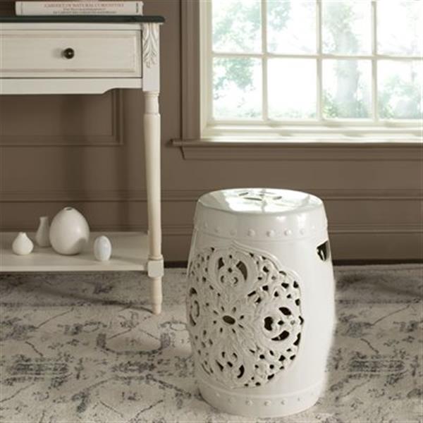 Cream garden stool discount