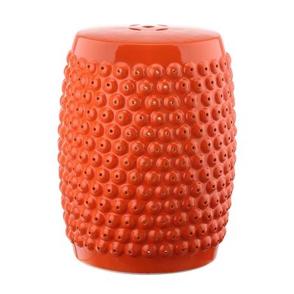 Safavieh Stella 17-in Orange Ceramic Nailhead Garden Stool ACS4530D | RONA