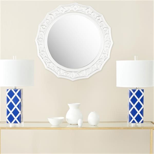 Safavieh Gossamer 25-in x 25-in White Lace Mirror