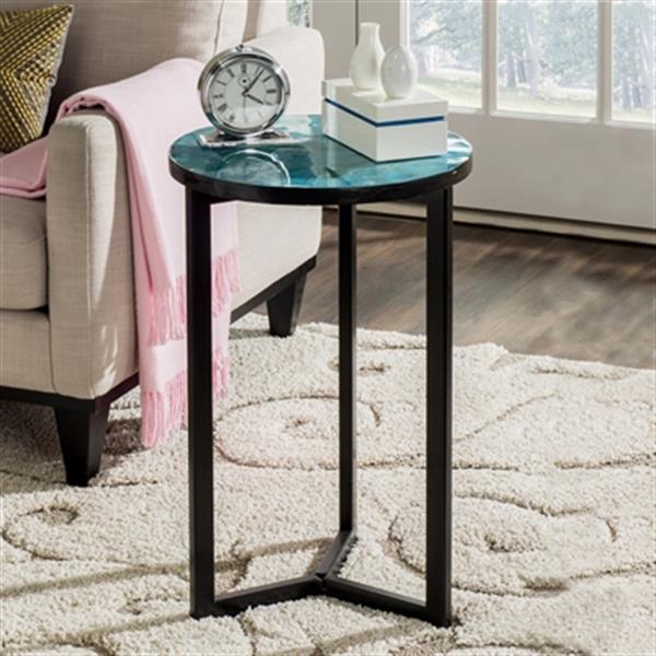 Safavieh Zaira 26-in Turquoise/Black End Table